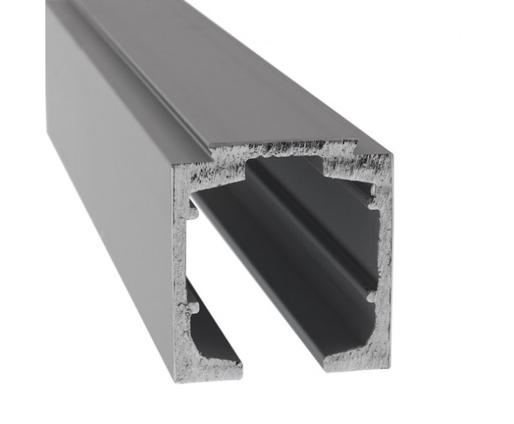 Laufschiene einflügelig, Wand- oder Deckenmontage - Aluminium eloxiert –  ETG GmbH